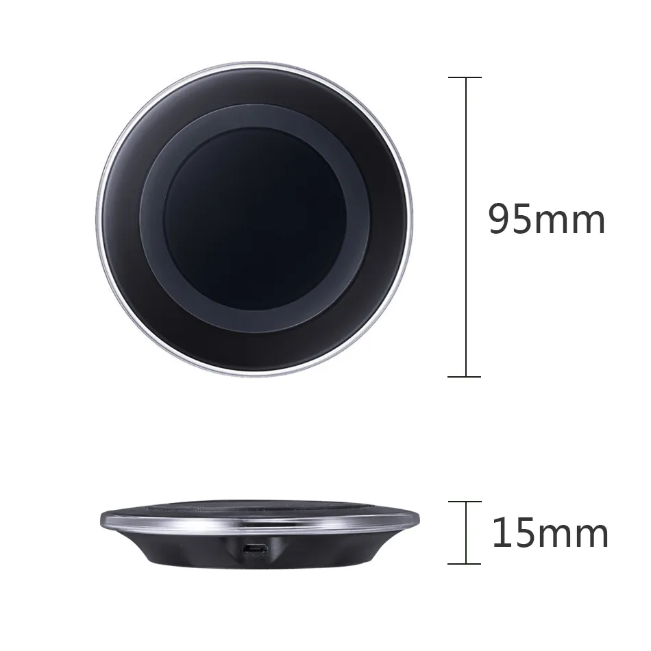 Universal Qi Wireless Charging Mat For Samsung S10 S9 Note 9 8 Smart Phone Wireless Chargers Pad with USB Cable For iPhone 14 13 12 Pro Max in Retail Box