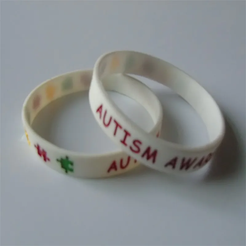 Mix colors hot selling debossed and ink filled silicone braceletes for promotional gifts Y030301
