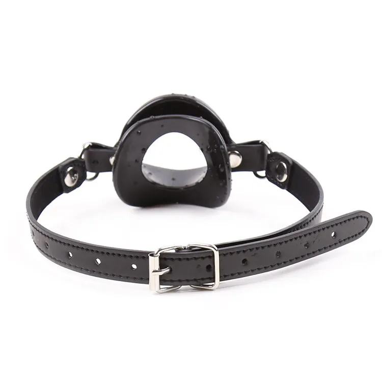 Date Fetish Oral Sex Products PU Cuir Caoutchouc Bouche Ouverte Gag Pour Homme Femme BDSM Bondage Lèvres O Ring Gag Sex Toys Pour Couples