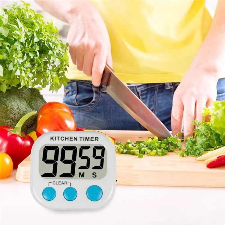 Nouveau LCD numérique compte à rebours cuisine minuterie de cuisson alarme électronique magnétique despertador horloge de bureau avec béquille livraison DHL gratuite