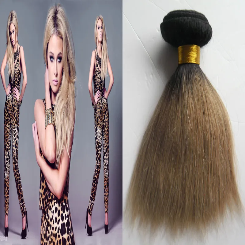 T1b / grå jungfrubrasilianskt hår buntar Straight Gray Hair Weave 1pcs Remy Human Hair Ombre Bundles Weave 100g