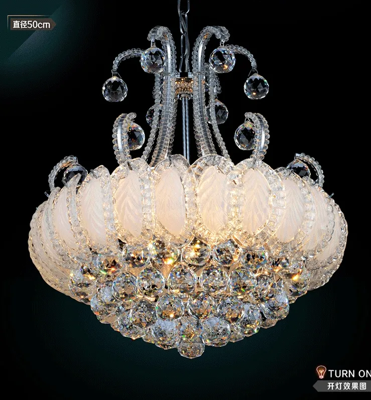 Lustres en cristal modernes éclairage argent or lustre lumières luminaire Lustres lampes maison européenne éclairage intérieur lampara AC90V-260V