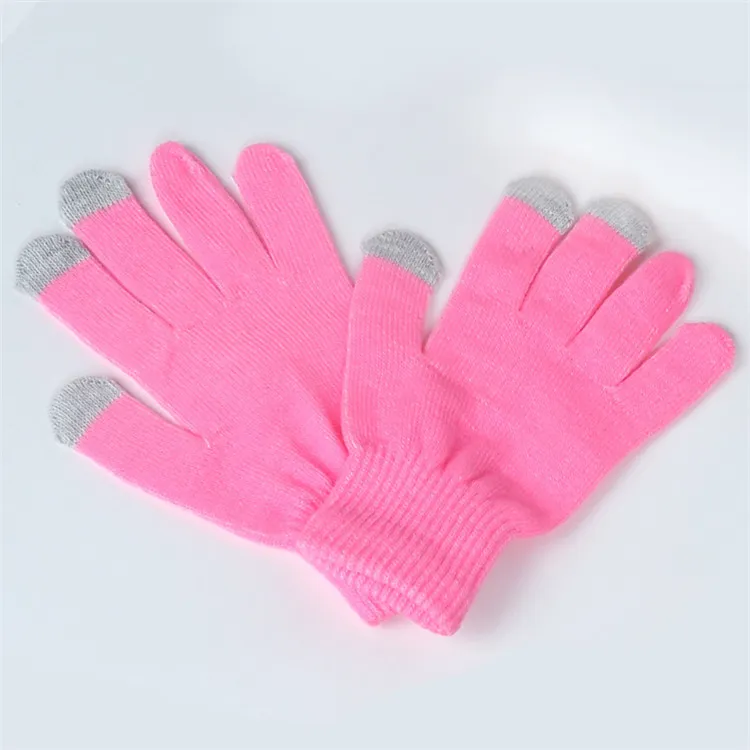 Moda Cinco dedos Guantes Trendsetter Invierno Color sólido Guantes de pantalla táctil a prueba de frío Guantes de punto de moda Guantes de protección contra congelación CA522