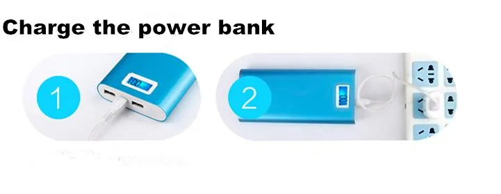 18650 Power Bank 20000mAh Batteria esterna LCD Caricatore rapido mobile portatile Dual USB Powerbank iPhone 6 Tablet Samsung