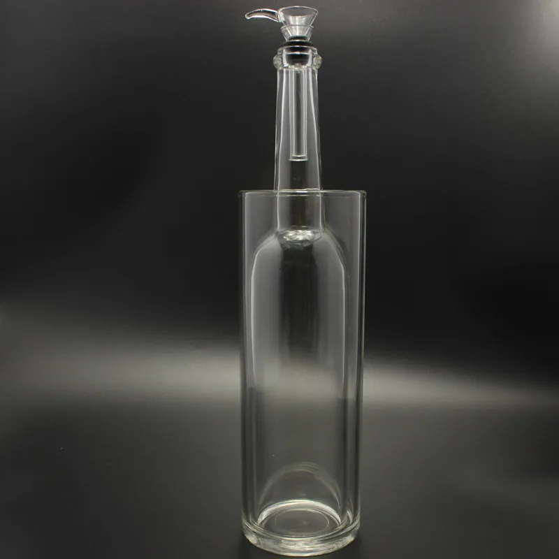 All-glazen constructie Gravitron zwaartekracht Bongs worden geleverd met glazen schuifkom 13 inch glazen waterpijp Er gaat geen rook verloren