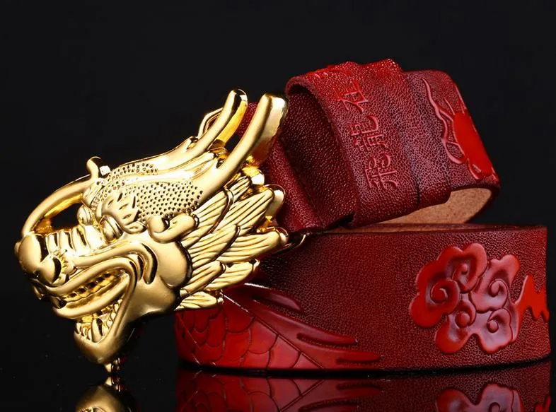 New type belt high quality brand designer belts luxury belts for men copper dragon buckle belt men and women waist genuine leather belts