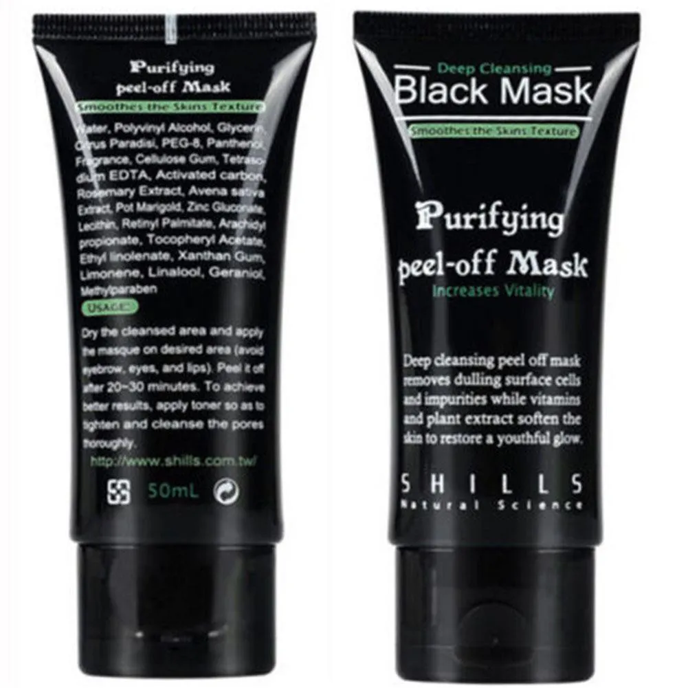 Billiga pris Shills Deep Cleansing Black Mask Pore Cleaner 50ml Purifying Peel-off Mask Blackhead Facial Mask Gratis DHL Shipping