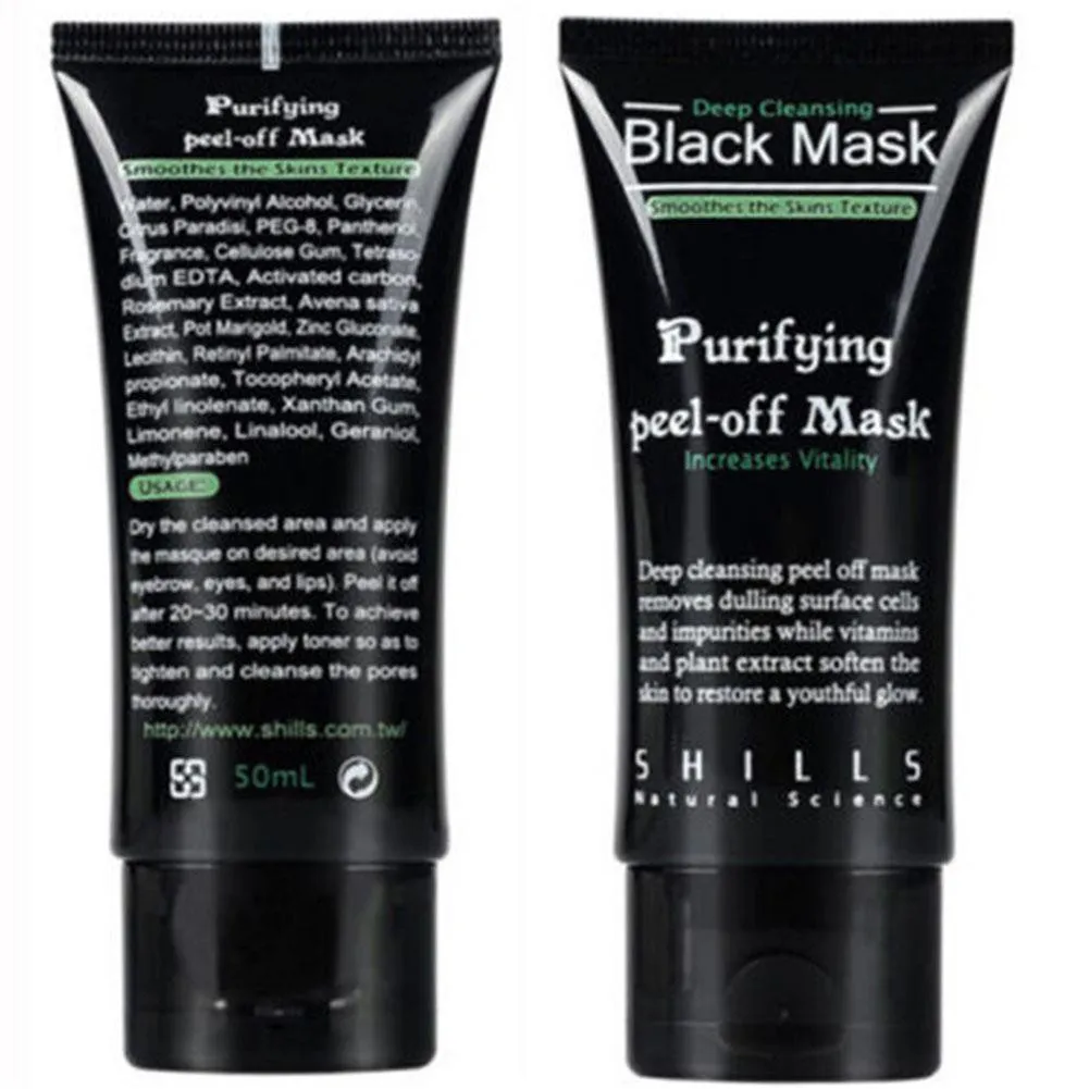 Precio barato SHILLS Mascarilla negra de limpieza profunda Limpiador de poros 50 ml Mascarilla purificante Peel-off Mascarilla facial para espinillas Envío gratuito de DHL