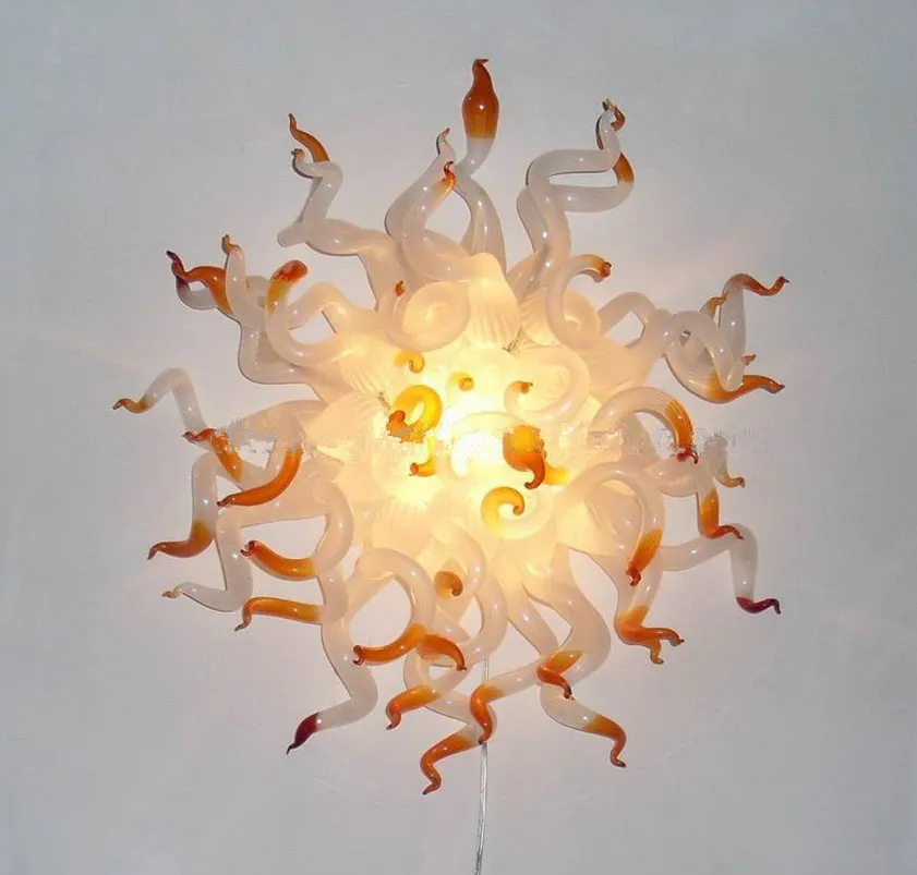 Lampe moderne Lumières de Noël Forme ronde Lustres soufflés Ampoules LED Petit Dale Chihuky Style Murano Verre Lustre En Cristal Lampes