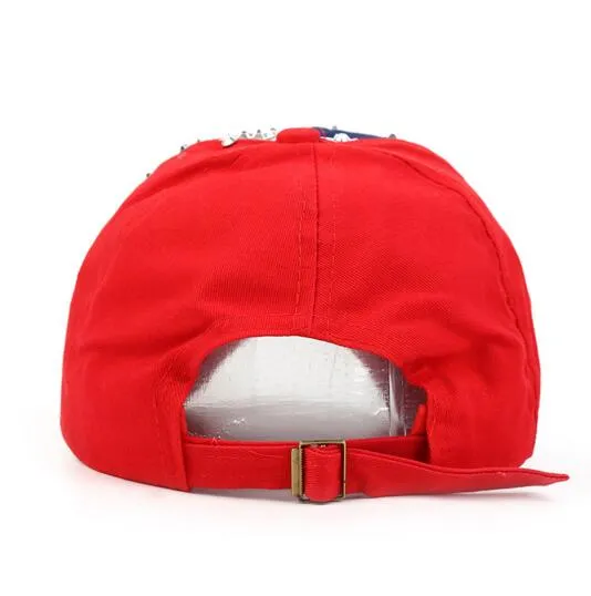 Tasarımcı Beyzbol Şapka Yaz Amerikan Bayrağı Hiphop Şapka Moda Rhinestone Cap Snapback Topu Şapka Boş Güneş Hat Caps