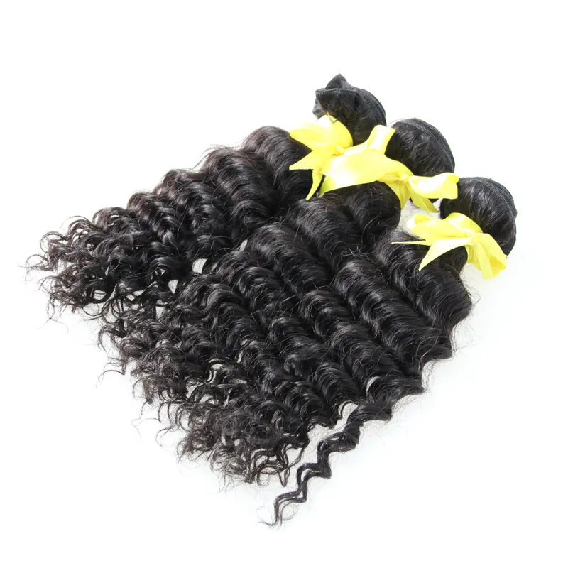 Fasci di capelli di Wave Wave Remy 300g capelli vergini brasiliani 3 pacchi di colore naturale 3 pezzi estensioni dei capelli umani
