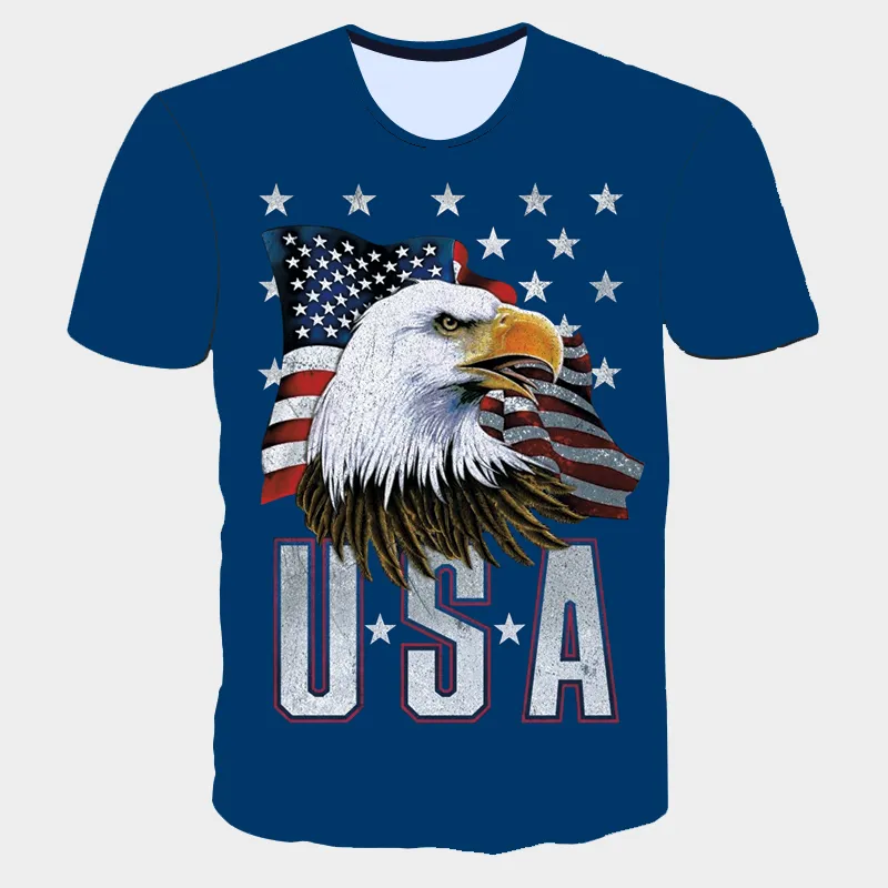 2017 Estate nuove magliette 3D magliette briscola magliette da uomo American USA flag Eagle soldato stampato T-shirt manica corta da uomo