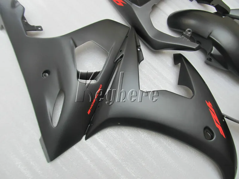 Eftermarknadskroppsdelar för mässa för Yamaha R6 2003 2004 2005 Matte Black Fairings Set YZF R6 03 04 05 IY05