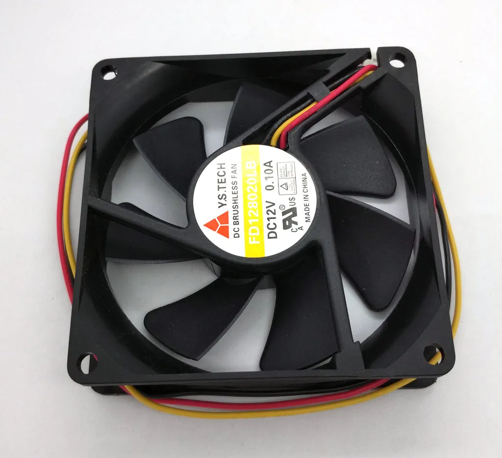 New Original Y.S.TECH FD128020LB 12V 0.10A 80*80*20MM 8cm 3 Lines Computer cooling fan