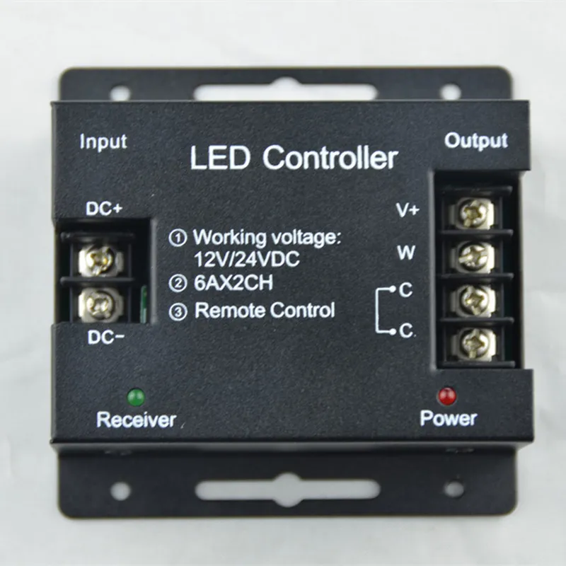 DC12-24VタッチLEDライトDIMMER 12A 2チャネルコントロール2528のための2色ランプコントローラーLEDストリップライト
