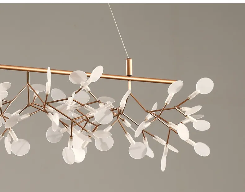 Lampade a sospensione moderne a LED Firefly Branch Appendere lampadari Luci Apparecchio Illuminazione interni la casa Sala da pranzo romantica europea Camera da letto Hanging Droplight 110cm