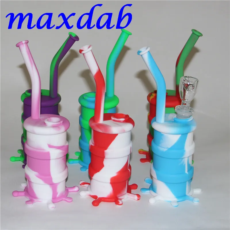 Wholesale Silicone Bongs With Glass Accessory Unbreakable Hookah Silicone Water Pipes For Smoking silicone oil rig