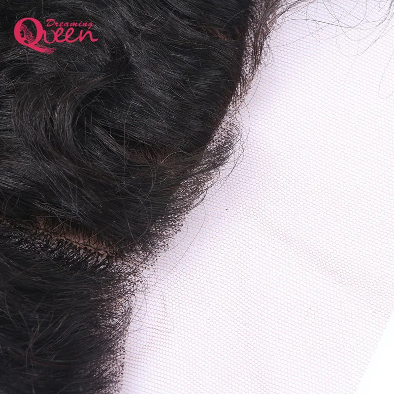 Brasiliansk djupvåg Silk Base spets frontal stängning Virgin Human Hair With Baby Hair 13x4 Ear to Ear Spets stängning Förplukt Top L9345194