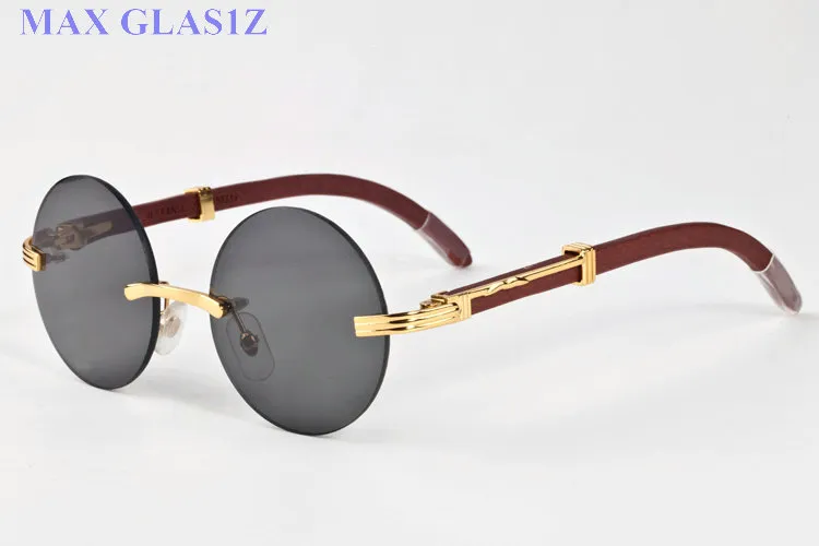 النظارات الشمسية الرجال والنساء wrapeyeglasses ظلال جولة جديدة من الخشب الأزياء الشمس الزجاج الرياضية كاملة النظارات إطار عالي الجودة UV400 مع الحالات مربع