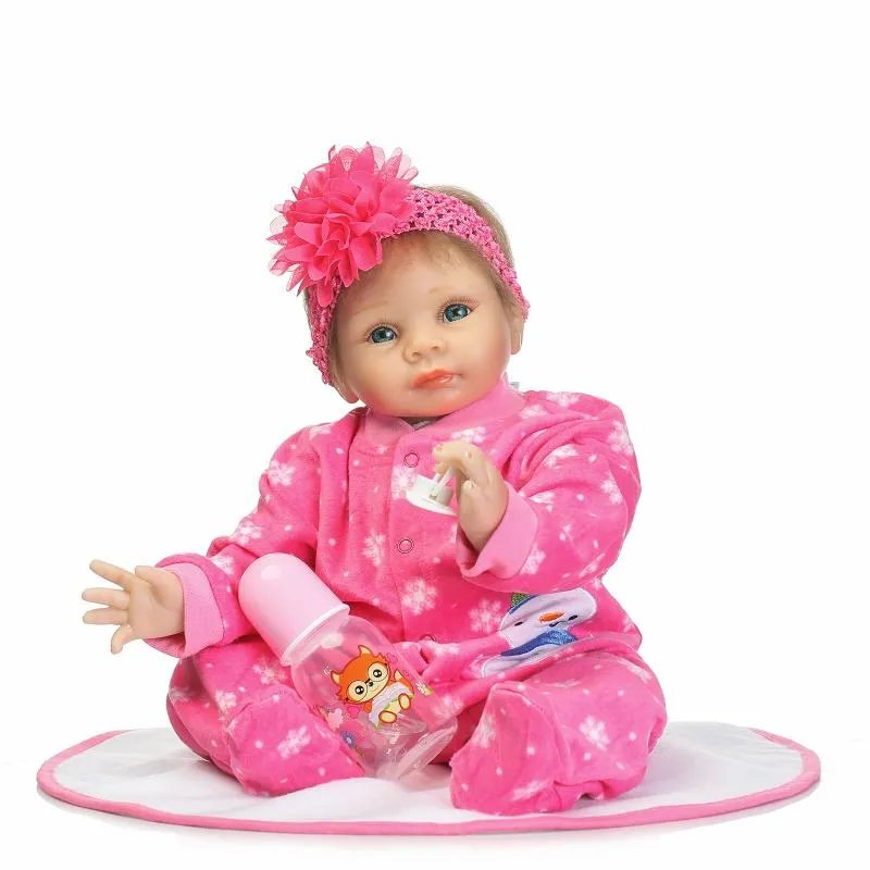 Collection Cloth Body 22 Inch Reborn Baby Dolls Girl Realistic Newborn Babies Princess Dolls With Clothes Kids Birthday Gift