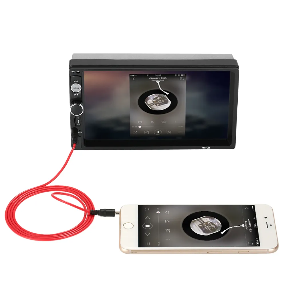 7 -calowy Universal 2 Din HD Bluetooth Car Autoradio MP5 Player Multimedia Radio Entertainment USB/TF FM Aux DVD