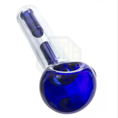 Dikke handgreep Glaspijp Smoking Pijp Zwart Lepel Bubbler Hybrid Spill Proof Zwart Bubbler Pipes