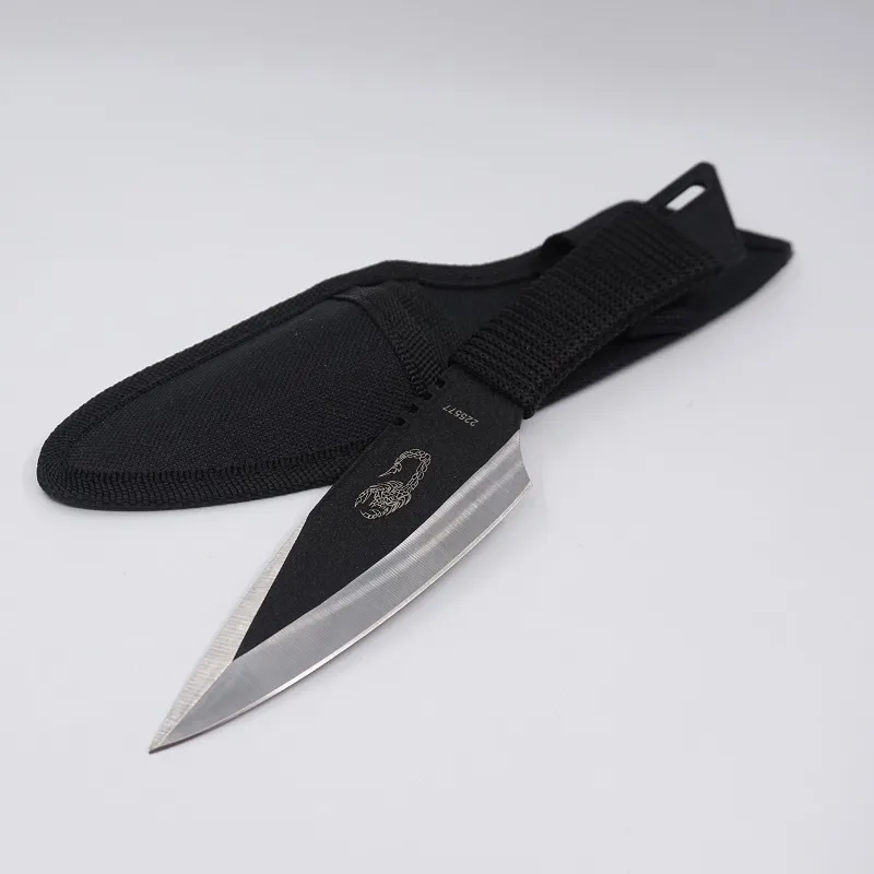 Messer-Set Tauchermesser im Freien Kleine Gerade Messer Magie Scorpion Dreiteilige reparierte Blatt-Rettungs-Messer-kampierende Jagd-Überlebensausrüstung 