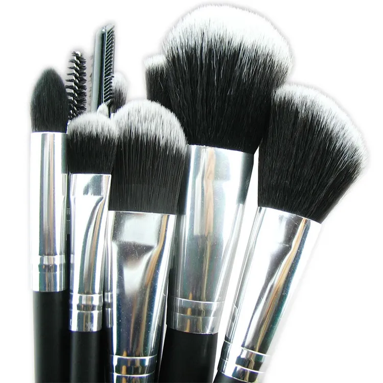 JAF Modne 10 sztuk Kosmetyczny Makeup Zestaw Szczotki Profesjonalne Soft Taklon Fiber Makijaż Makijaż Szczotki Zestaw narzędziowych J10NNS