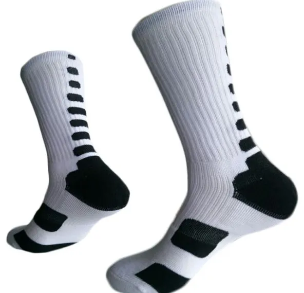 Chaussettes de basket-ball d'élite professionnelles chaudes Chaussettes de sport athlétiques longues au genou Hommes Mode Compression Chaussettes d'hiver thermiques en gros