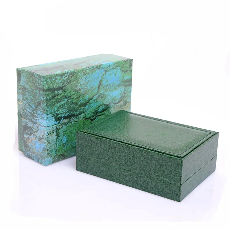 Factory Supplier Green With Original Box Wooden Watch Box Papers Card Wallet Boxes Cases Wristwatch Box2590110