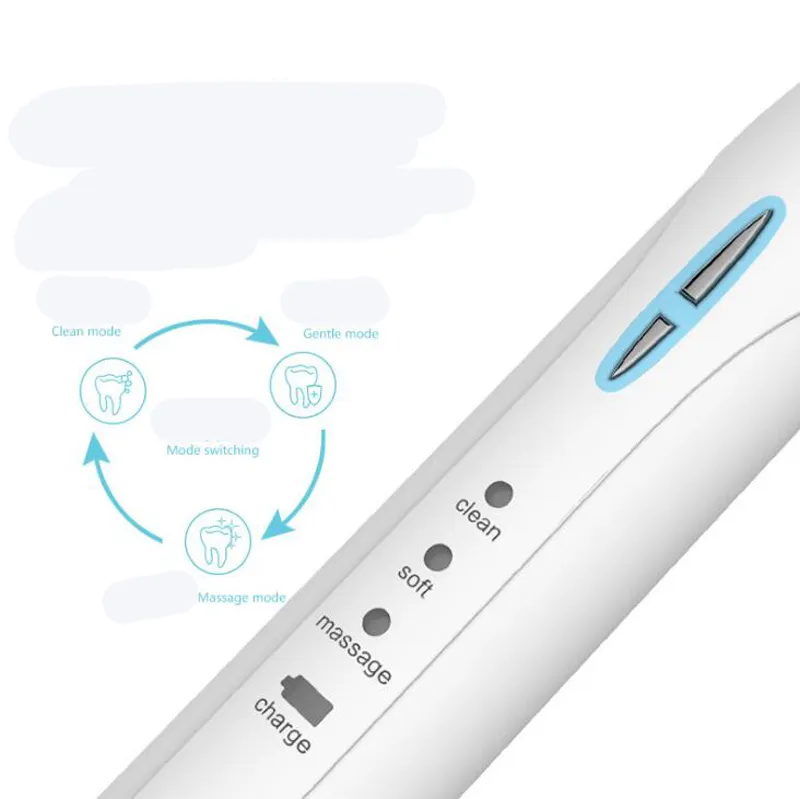 Hot SN901 Ultrasonic Sonic Electric Toothbrush Rechargeable Tooth Brushes With Replacement Heads 2 Minutes Timer Brush