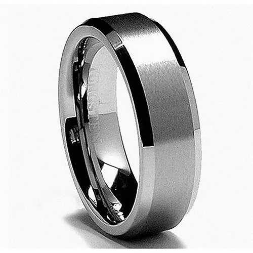 Queenwish jóias 8mm anel de carboneto de tungstênio branco aliança de casamento masculina seu/seu bru alto polonês aliança de casamento promessa para ele e seus casais