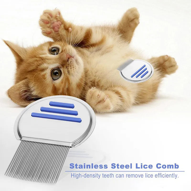 Terminator Lice Comb Nit Free Kids Hair Rid Headlice Superdensity Stainless Steel Metal Teeth Remove Nits Brush for Pet Dog Cat