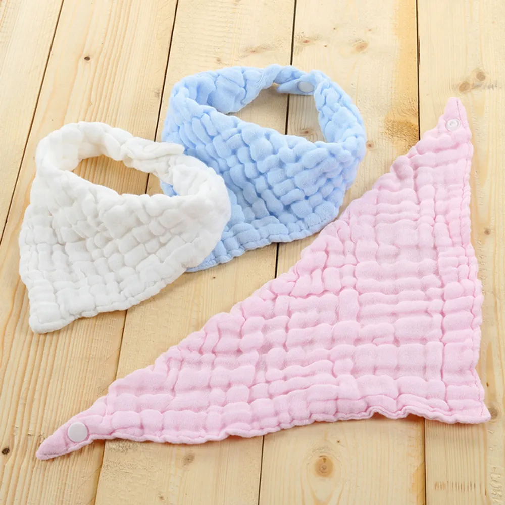 아기 유아 런치 코튼 반다나 Bib Drool Bib 유아 유아용 소프트 통기성 급식 점심 스카프 Bib Burp Cloths