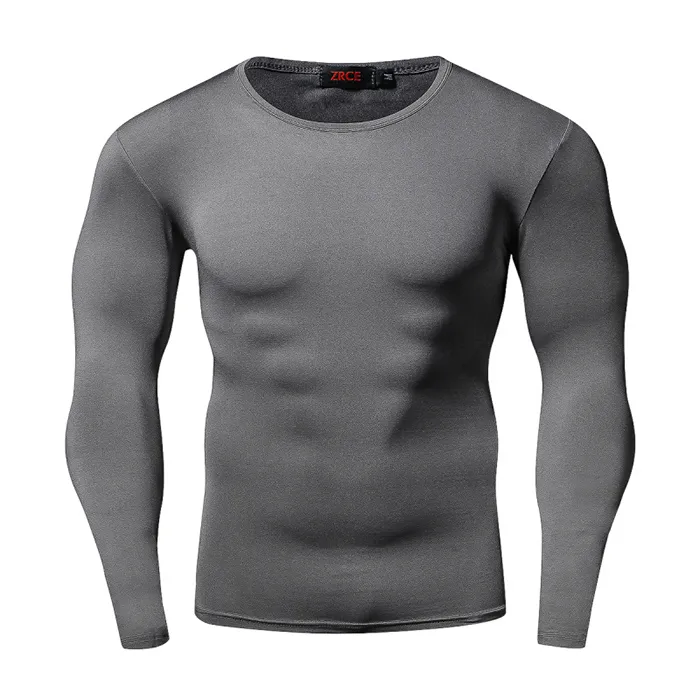 Kompressionskjorta Fitness Sportkläder Solid CrossFit Bodybuilding Sleeves