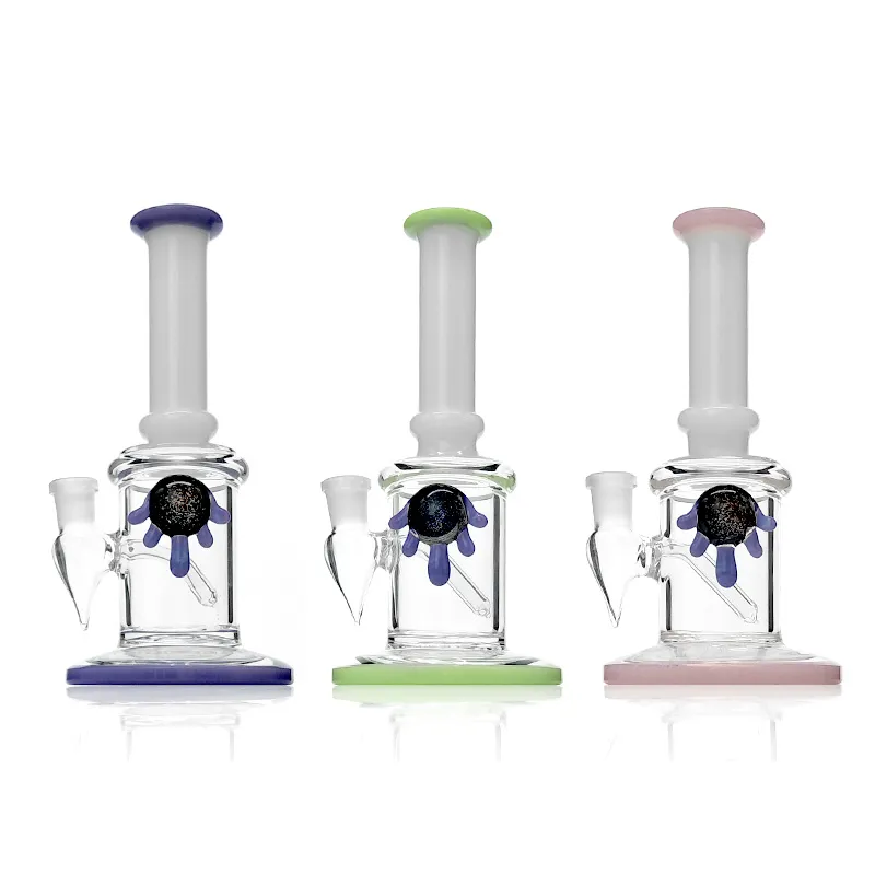 8 polegadas Novo Design Pequenos bongos Mini Rig Recycler Tubulações de Água Dab Rigs para Tabacco Fumar Diário Uso