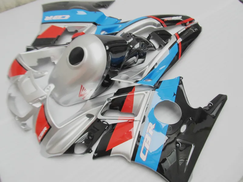 Zestaw motocyklowy do Honda CBR60O F2 91 92 93 94 Silver Blue Black Fairings Set CBR600 F2 1991-1994 Oy07