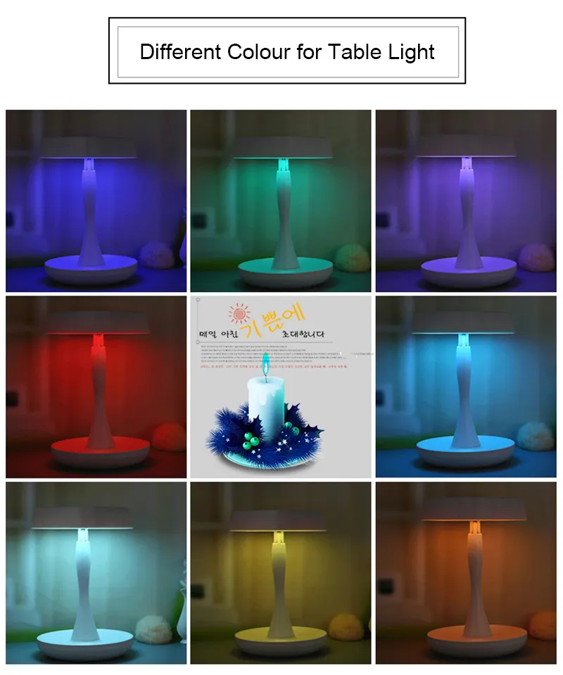 Dotknij Lampy lodowcowe LED, Makijaż Lustro + Lampa LED + BASE BASE, MOLLIFUNCIAL Lustrzany Desktop Revargable LED Light