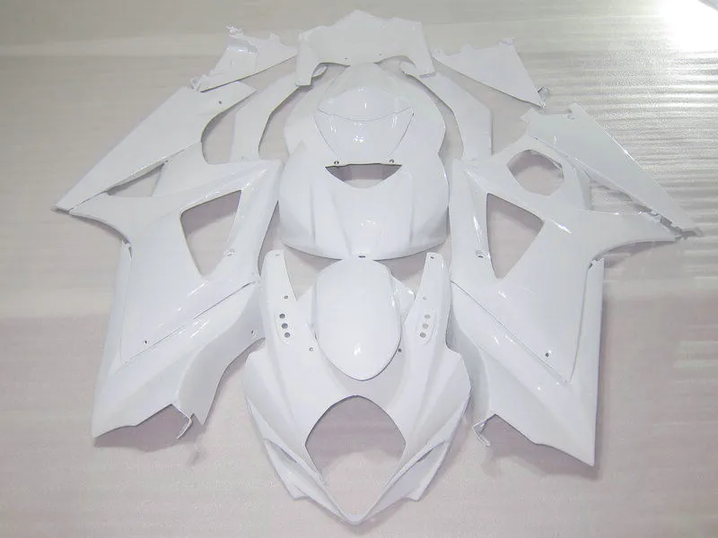 Lägre pris MOLD FAIRING KIT FÖR SUZUKI GSXR1000 07 08 Vit Bodywork Fairings Set GSXR1000 2007 2008 OT43