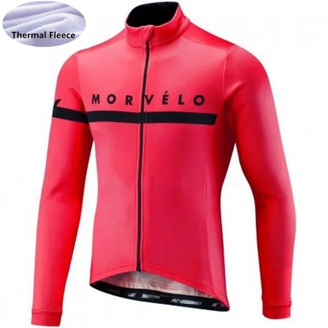 2024 Morvelo Pro Team Winter Fleece Windproof Cycling Jacket Wind 열 MTB 자전거 코트 남성 워밍업 재킷