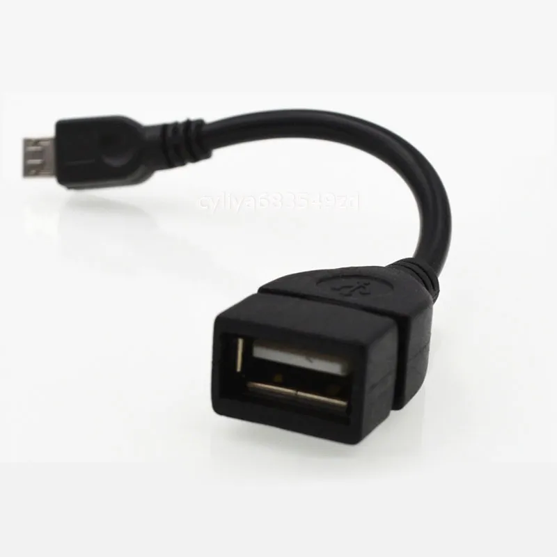 새로운 마이크로 USB B 남성 USB 2.0 A Female OTG 데이터 호스트 케이블 - 검은 색 OTG 케이블