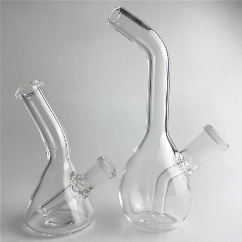 Bong tubi dell'acqua mini piattaforme petrolifere femminili da 10mm 14mm con bong acqua a mano piccola da 4,3 pollici 6,3 pollici trasparente spesso riciclatore