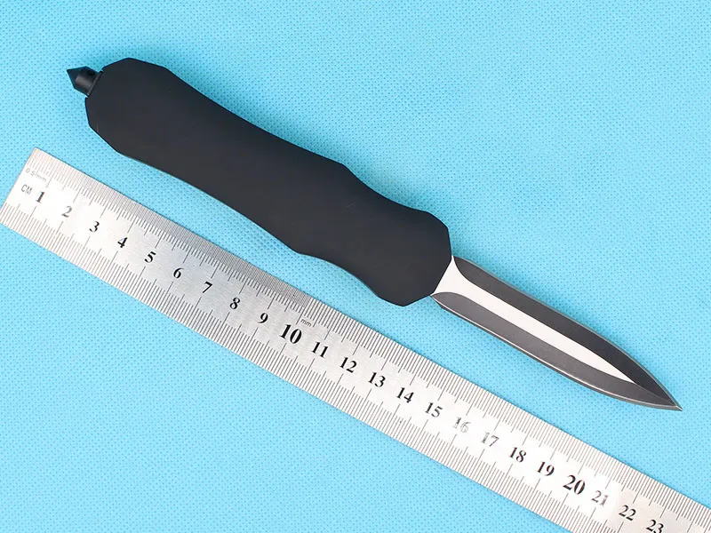 Allvin Tillverkning B1 Taktisk Kniv 440C 58HRC Spear Point Titaniumblad EDC Pocket Knivar med nylonpåse