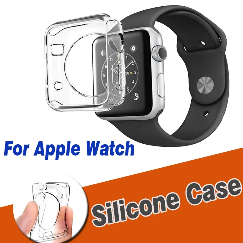 Case to Apple Watch Ultra SE Series 8 7 49 mm 41 mm 45 mm 40 mm 44 mm Cienki, szczupły przezroczysty krystalicznie przezroczysty miękki tpu gumowy silikonowy pokrywę ochronną