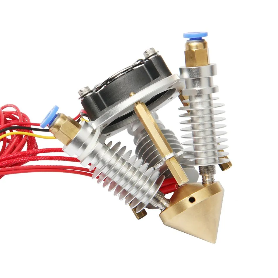 Freeshipping Mehrfarbendüse 3 IN 1 Out Extruder Mix-Color 0,4 mm Hotend für Prusa I3 Rostock CNC 3D-Drucker-Heizpatrone 40 W 24 V