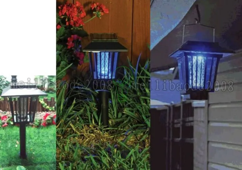 Zanzara solare Insetto Pest Bug Killer Zapper Luce repellente Lampada a LED Outdoor Garden SPEDIZIONE GRATUITA MYY