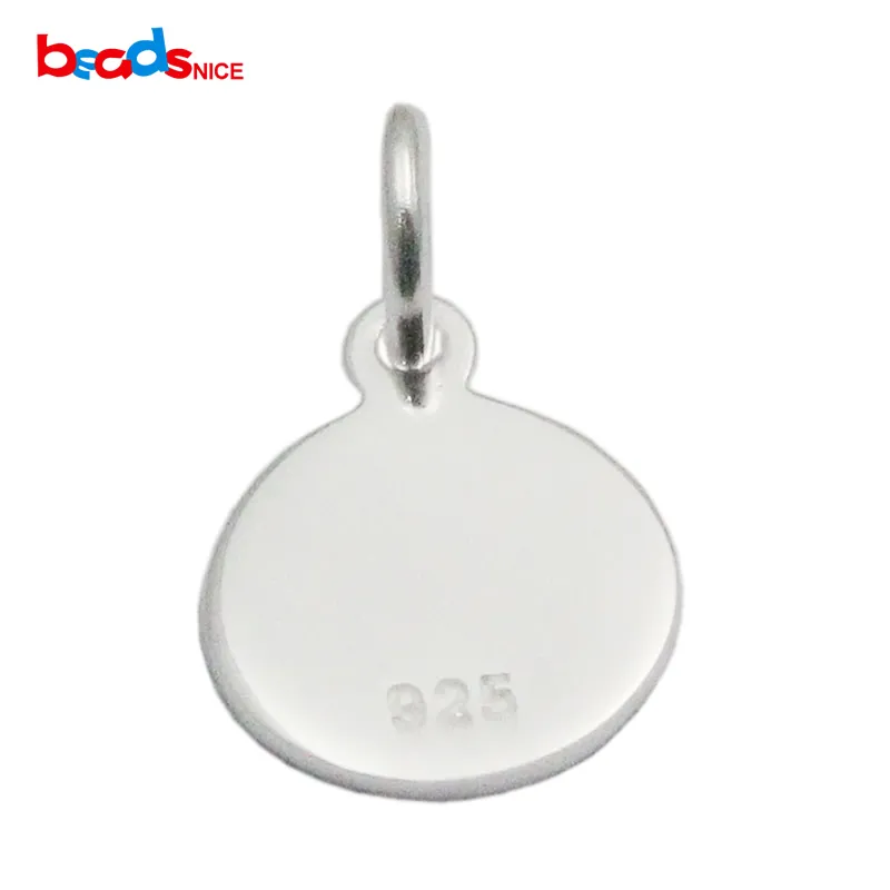 Beadsnice 925 стерлингового серебра кулон круг пустой DIY ювелирных штамповки пустой маленький подарок подвески ID 35632
