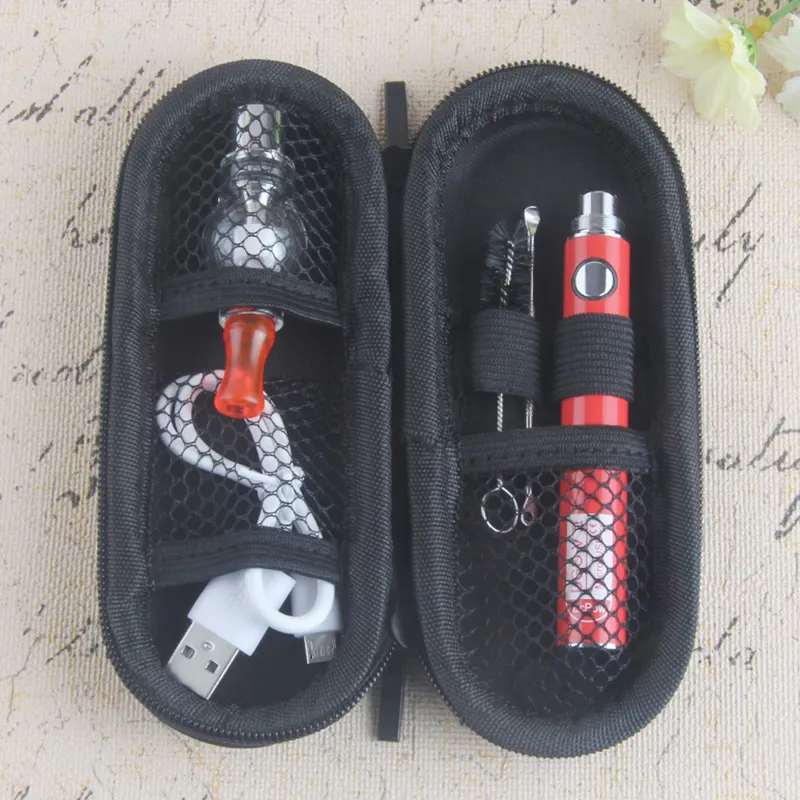 Vente chaude Conception eVod Wax Vapes Globe Dome Réservoir Pyrex Verre Vaporisateur Stylo Kits De Démarrage avec Micro USB Passthrough UGO V II Batterie