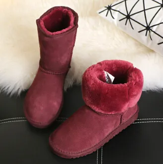 Pas cher en stock de haute qualité demi-bottes bottes de neige d'hiver sexy WGG bottes de neige pour femmes bottes chaudes d'hiver chaussures rembourrées en coton