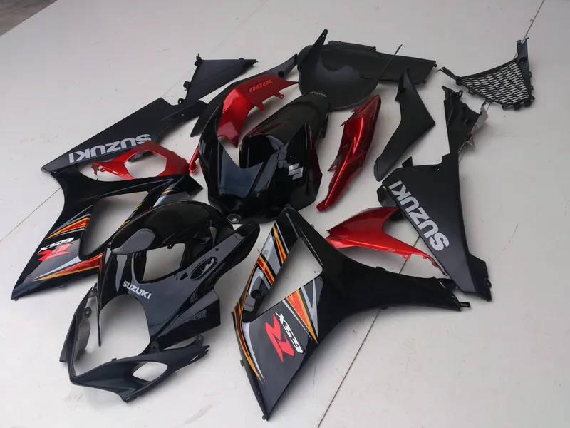 Kit de justo para Suzuki GSXR1000 07 08 Vinho Vermelho Black Motorcycle Fairings Set GSXR1000 2007 2008 OT01